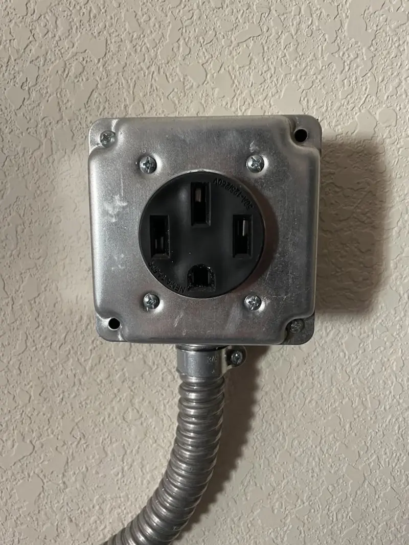 NEMA 14-50 outlet installed for Smart Home Electrical in Idaho Falls